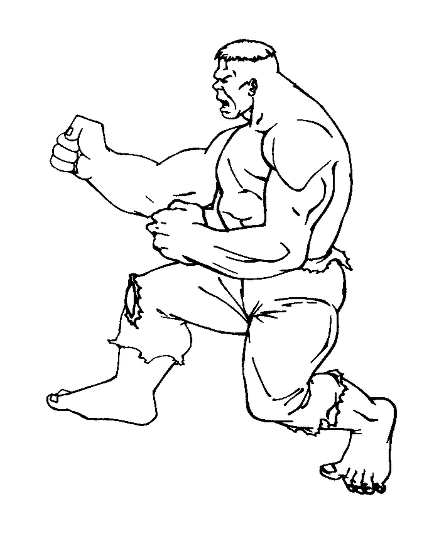  Hulk practicing karate 