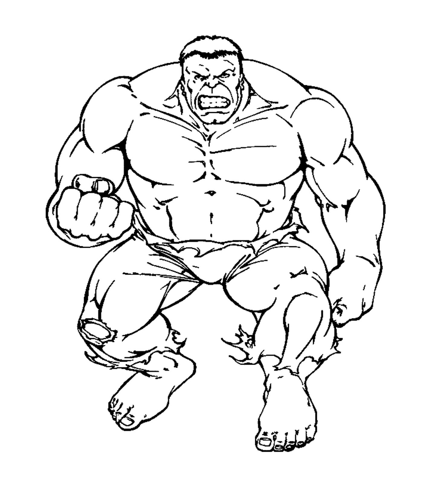  Hulk con su puño furioso 