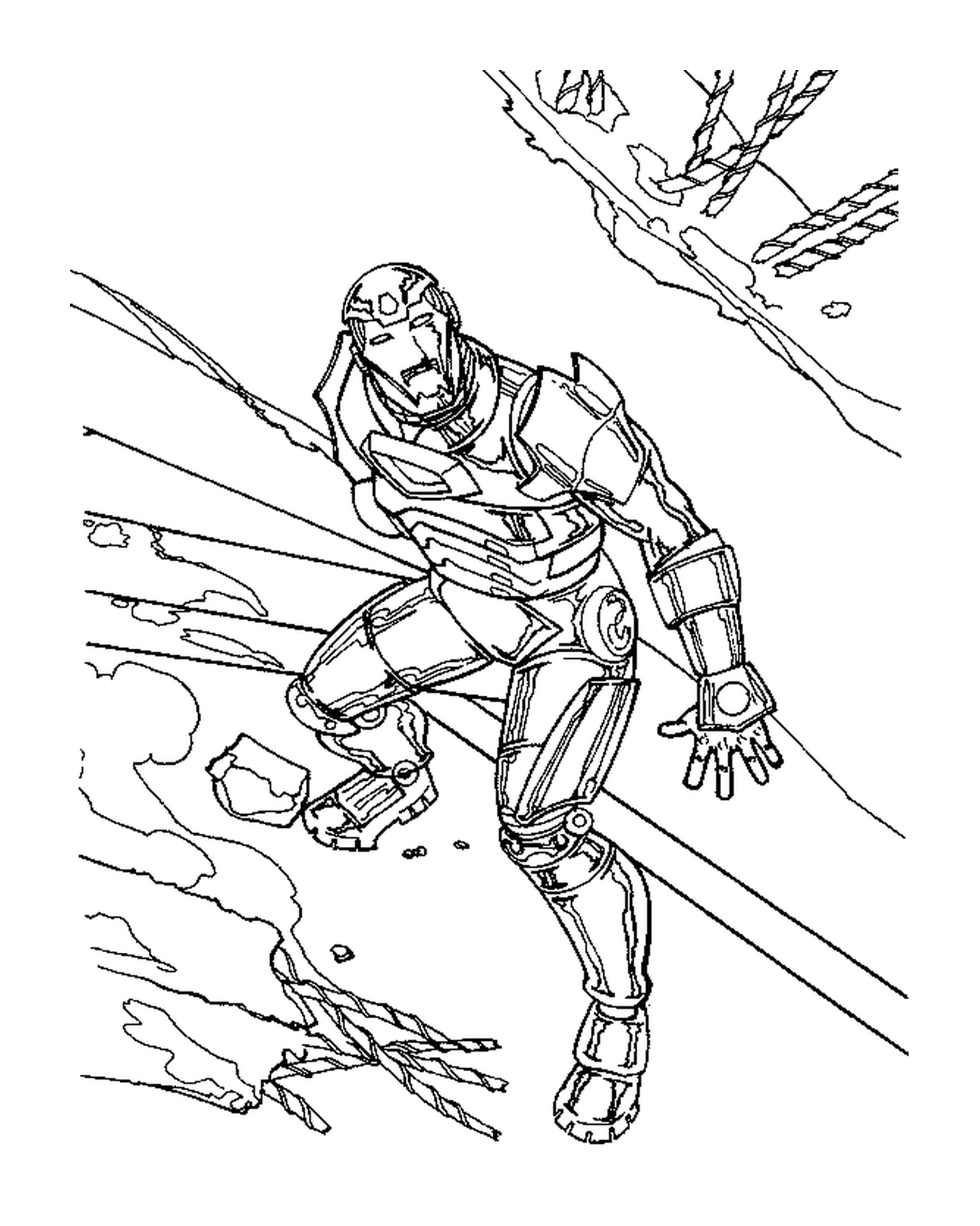  Iron Man in dynamic action 