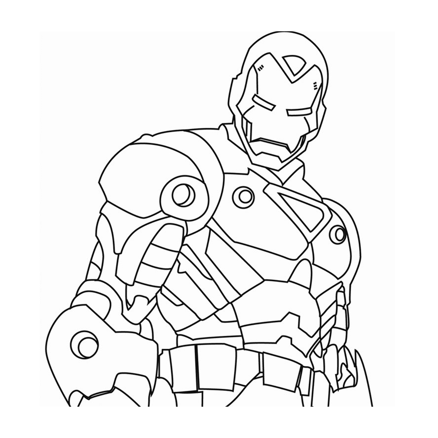  Iron Man for children to color 