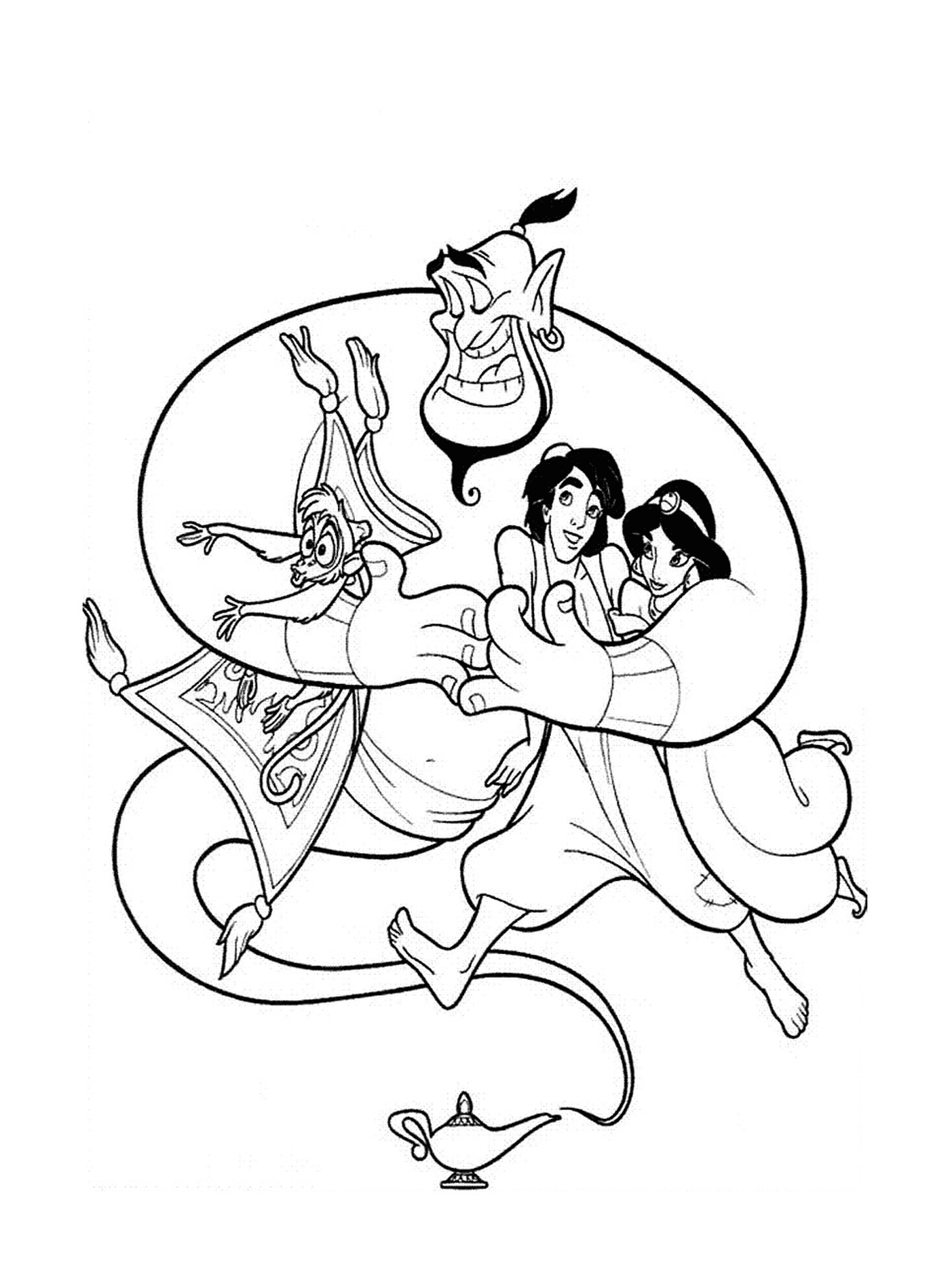  Aladino, Jasmine y el mago 
