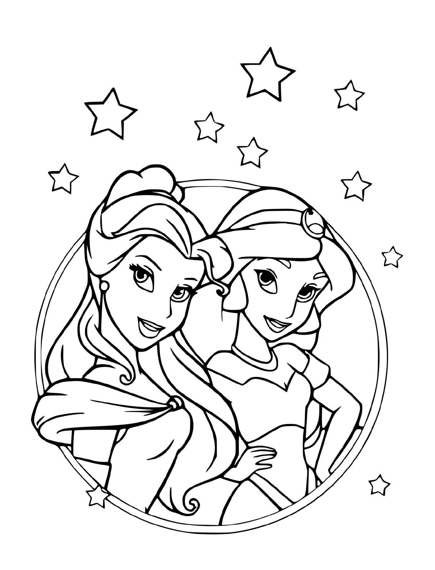  Princesses Jasmine and Belle 