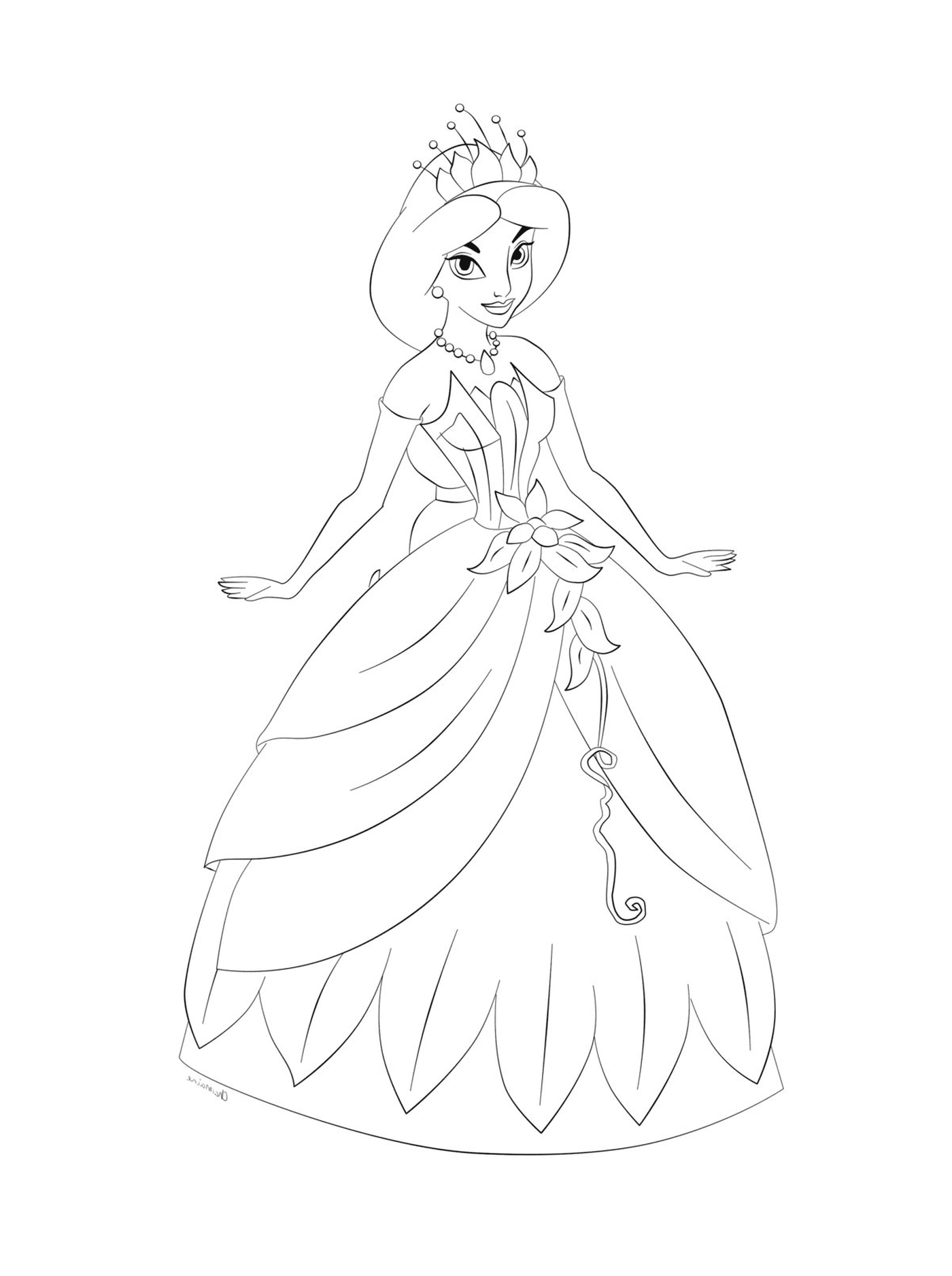  Princesa Disney Jasmine con un hermoso vestido de baile 