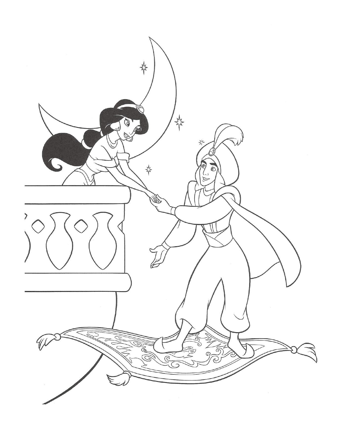  Aladin kommt, um Prinzessin Jasmine zu holen 