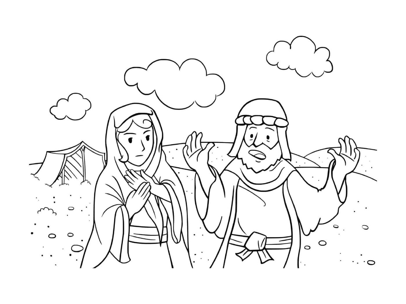  Jesus und Frau in der Wildnis 