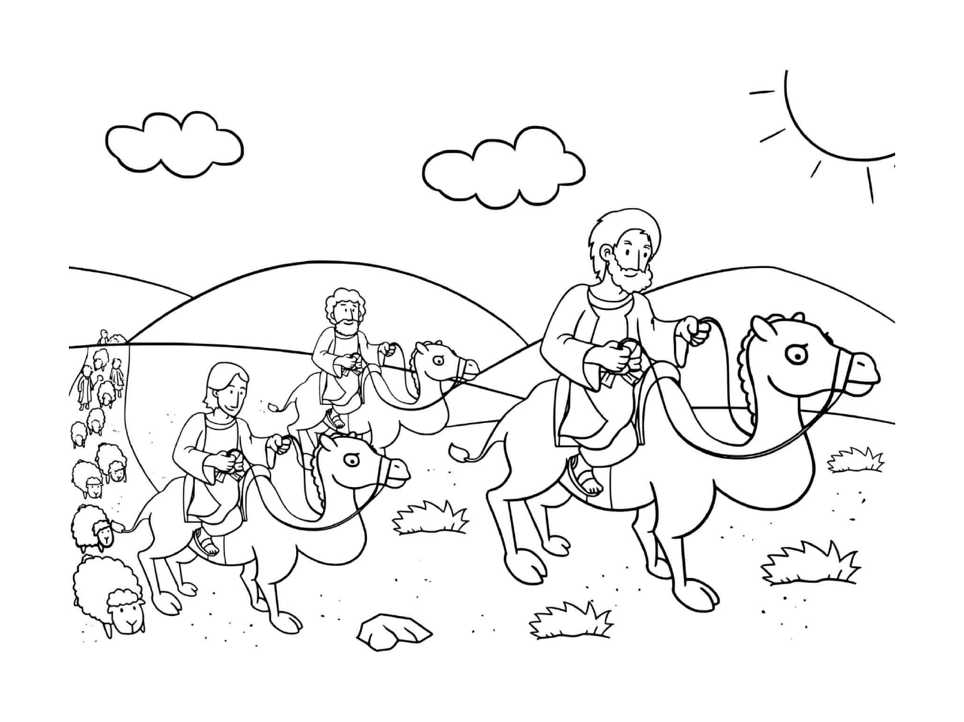  Mann reitet auf einem Kamel 
