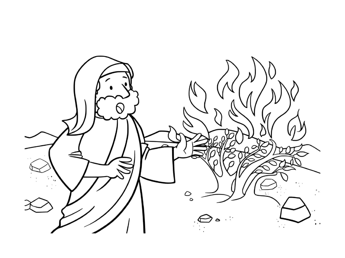  Mensch, der einen Baum brennt 