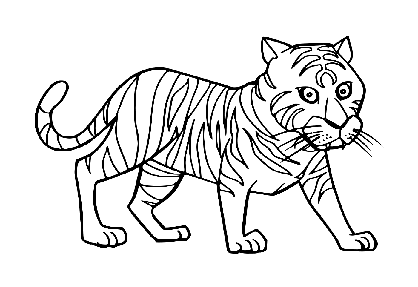  ein Tiger ißt 