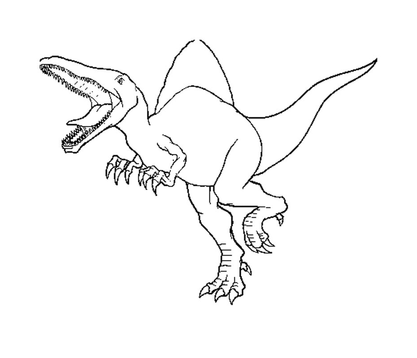  Spinosaurus of Jurassic Park, imposing silhouette 