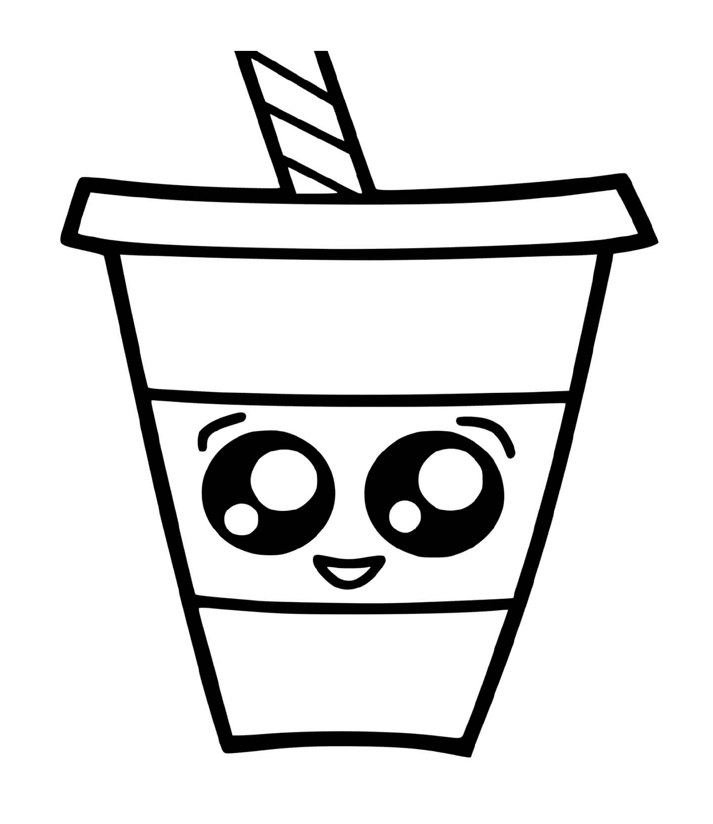  A cup with a straw 