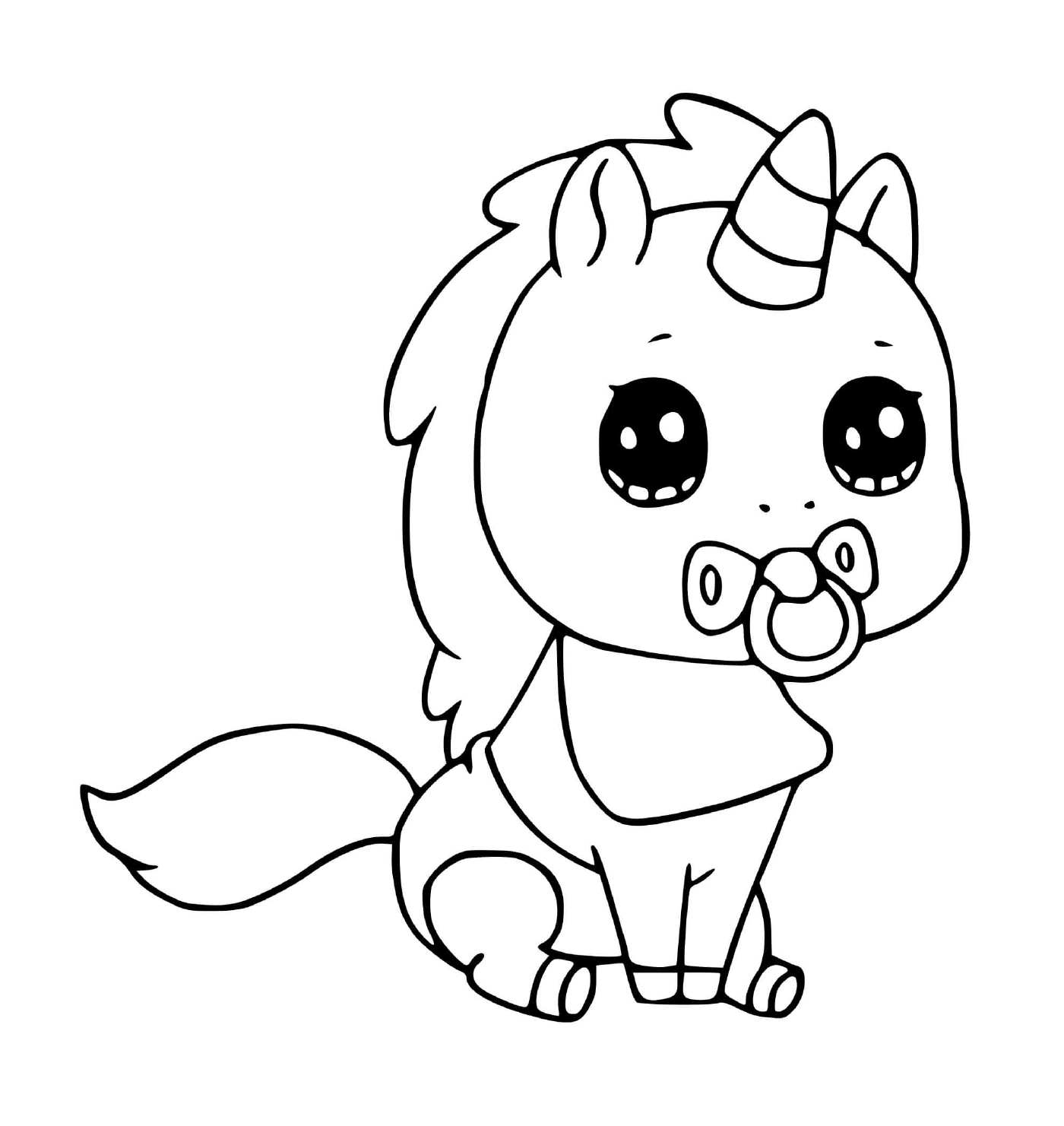  unicorno bambino adorabile con lecca lecca 