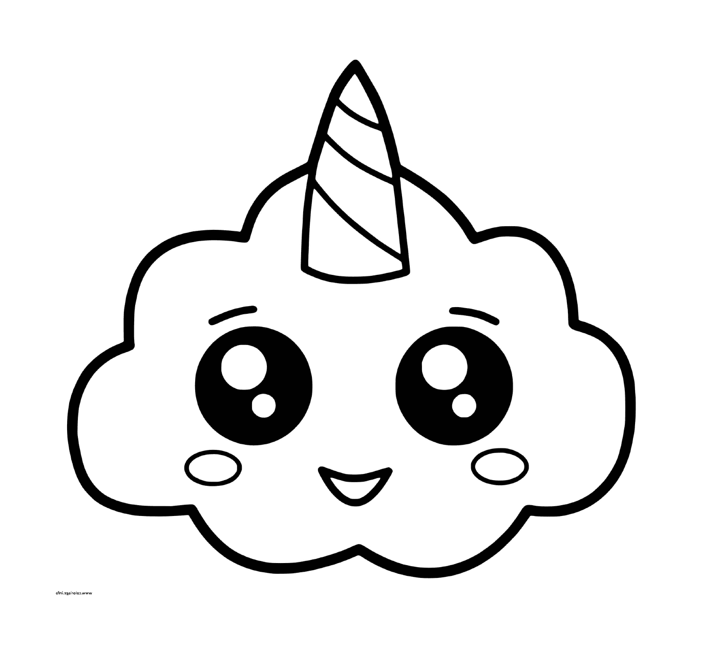  cloud with a unicorn horn 