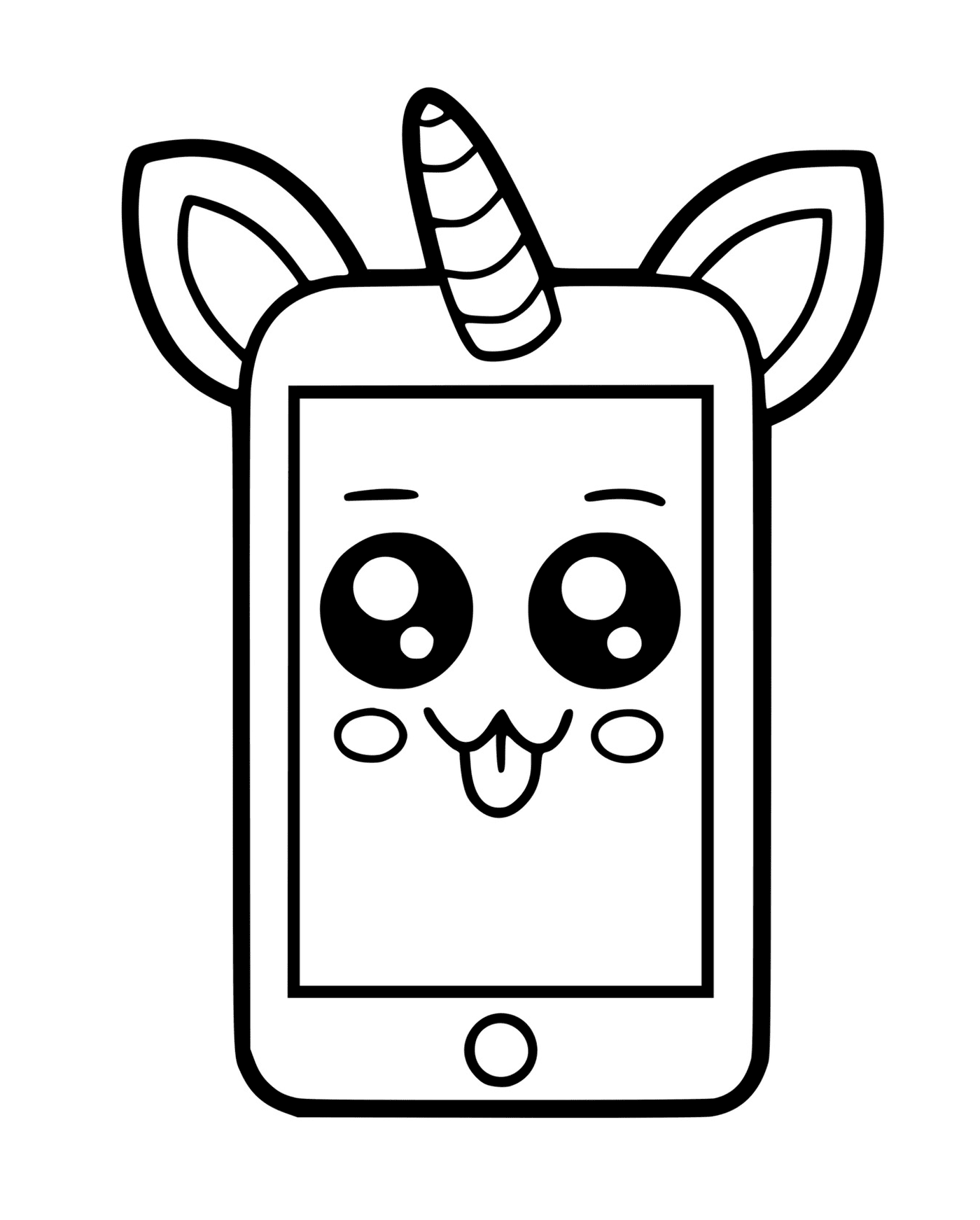  Phone unicorn kawaii, magic communication 