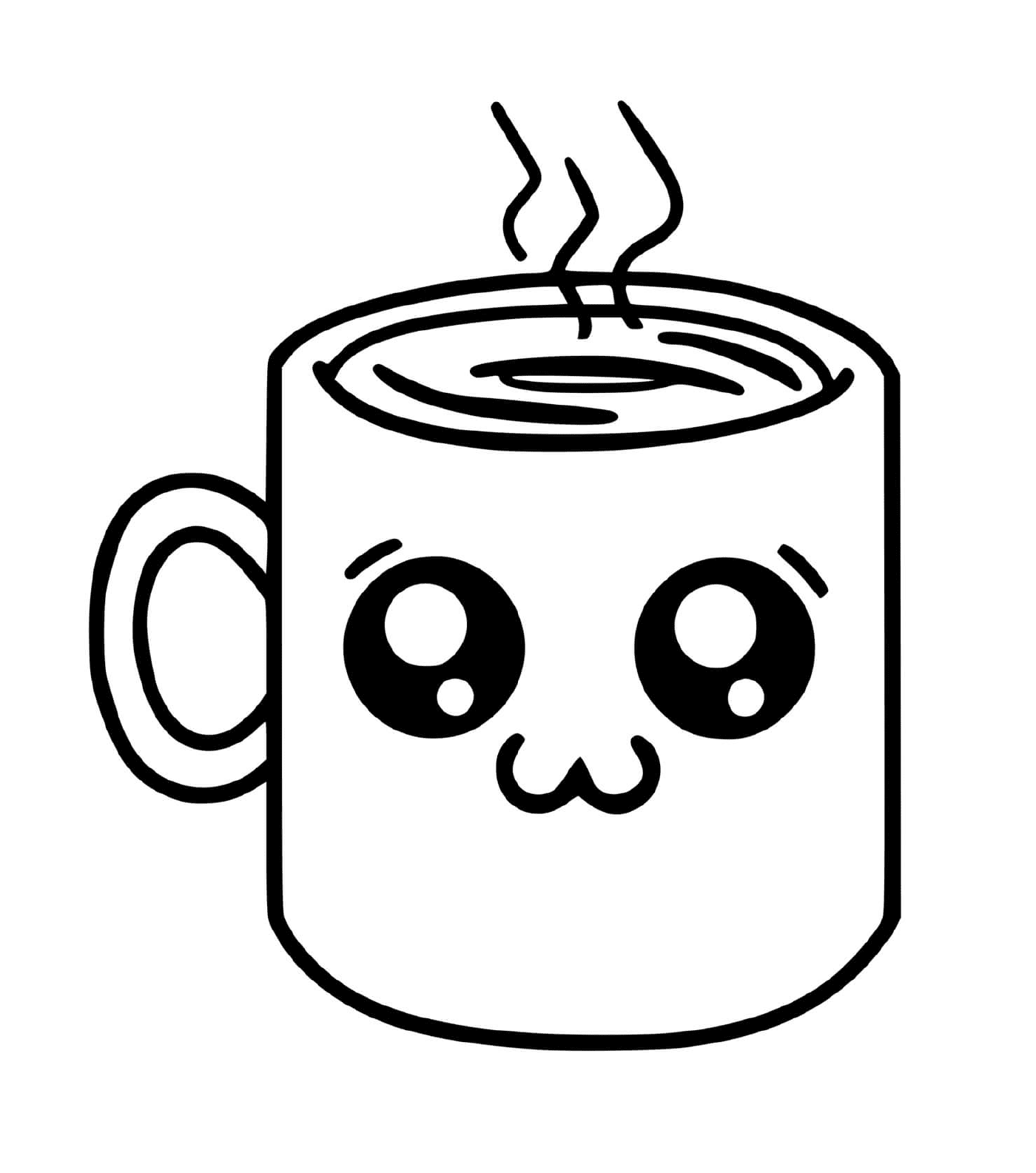 сладкий горячий кофе 