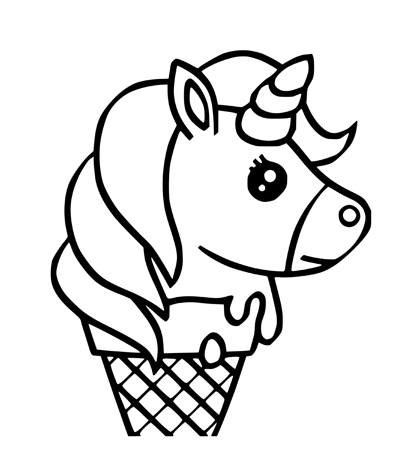  Cono de helado de unicornio 