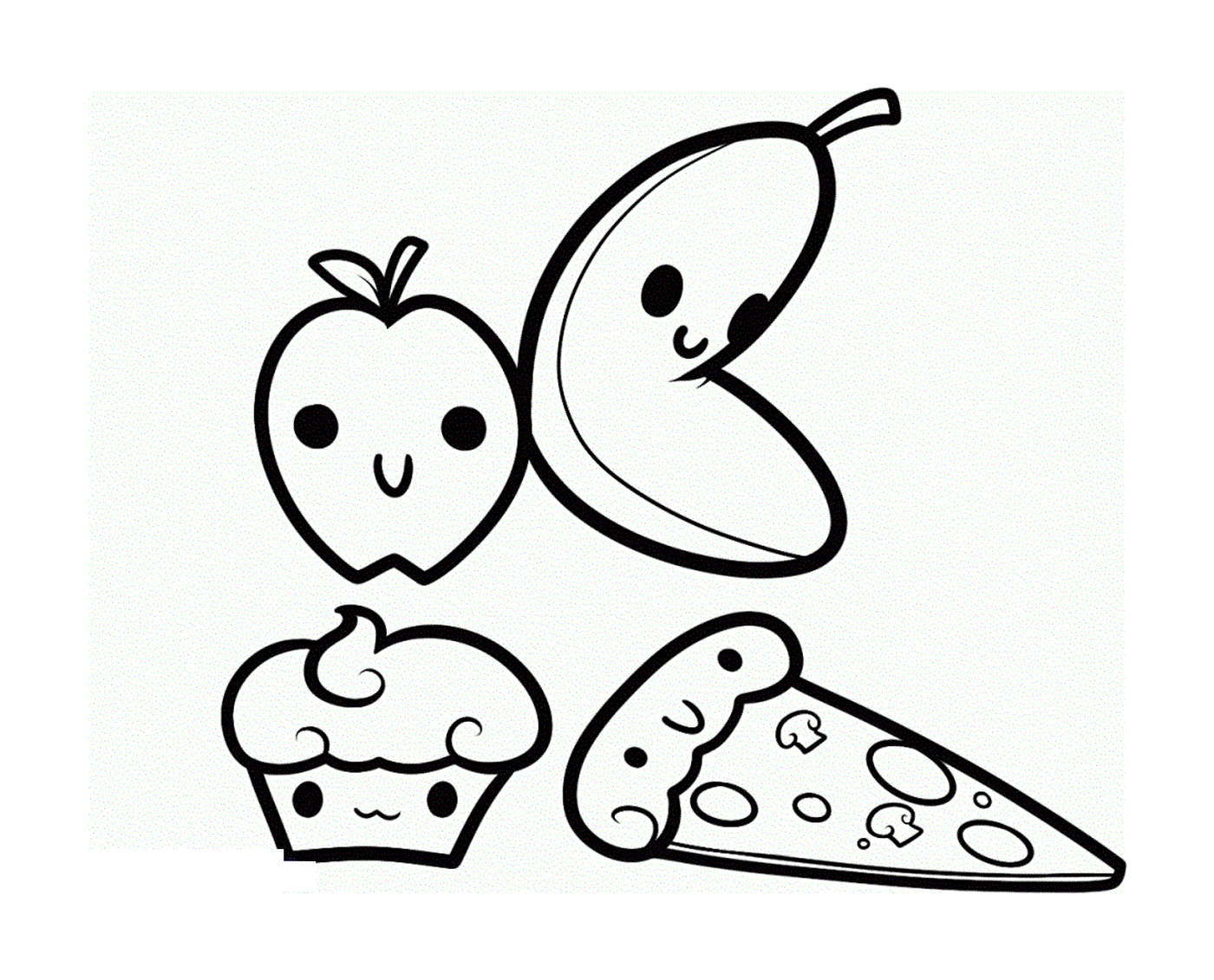  köstliche Früchte niedlich und niedlich 