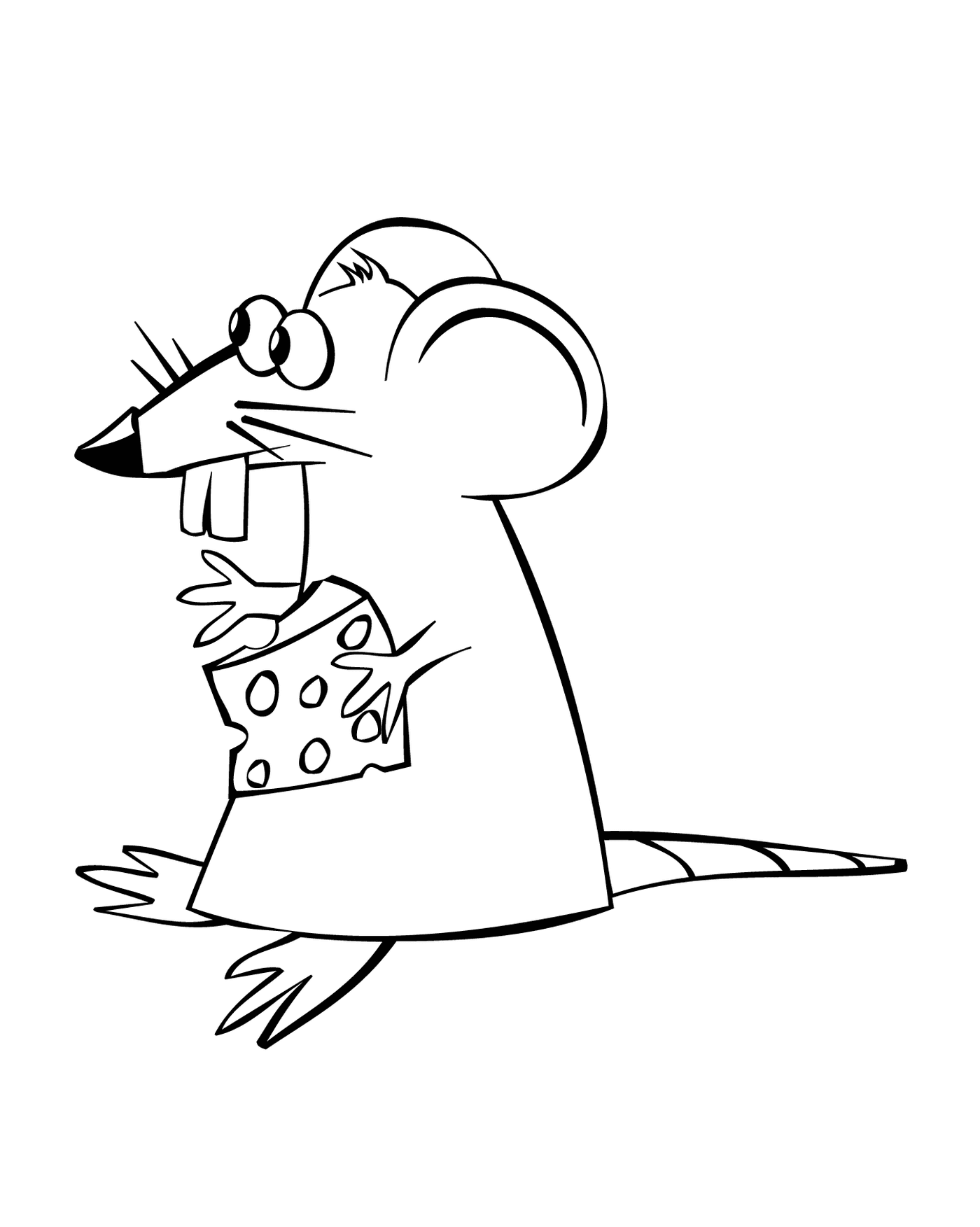  Cartoon Mouse with Cheese 