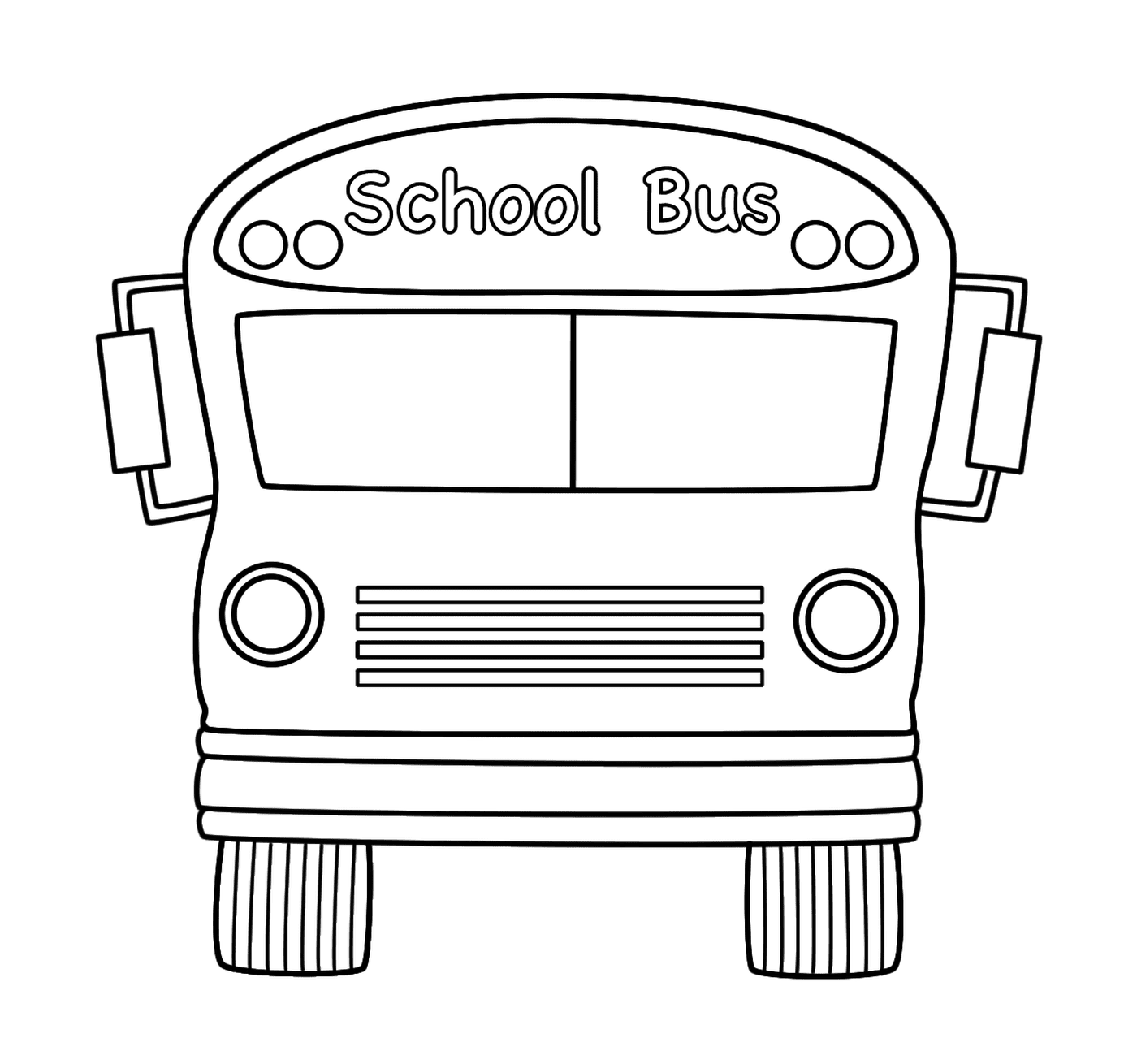  Ein Schulbus macht sich bereit zu gehen 