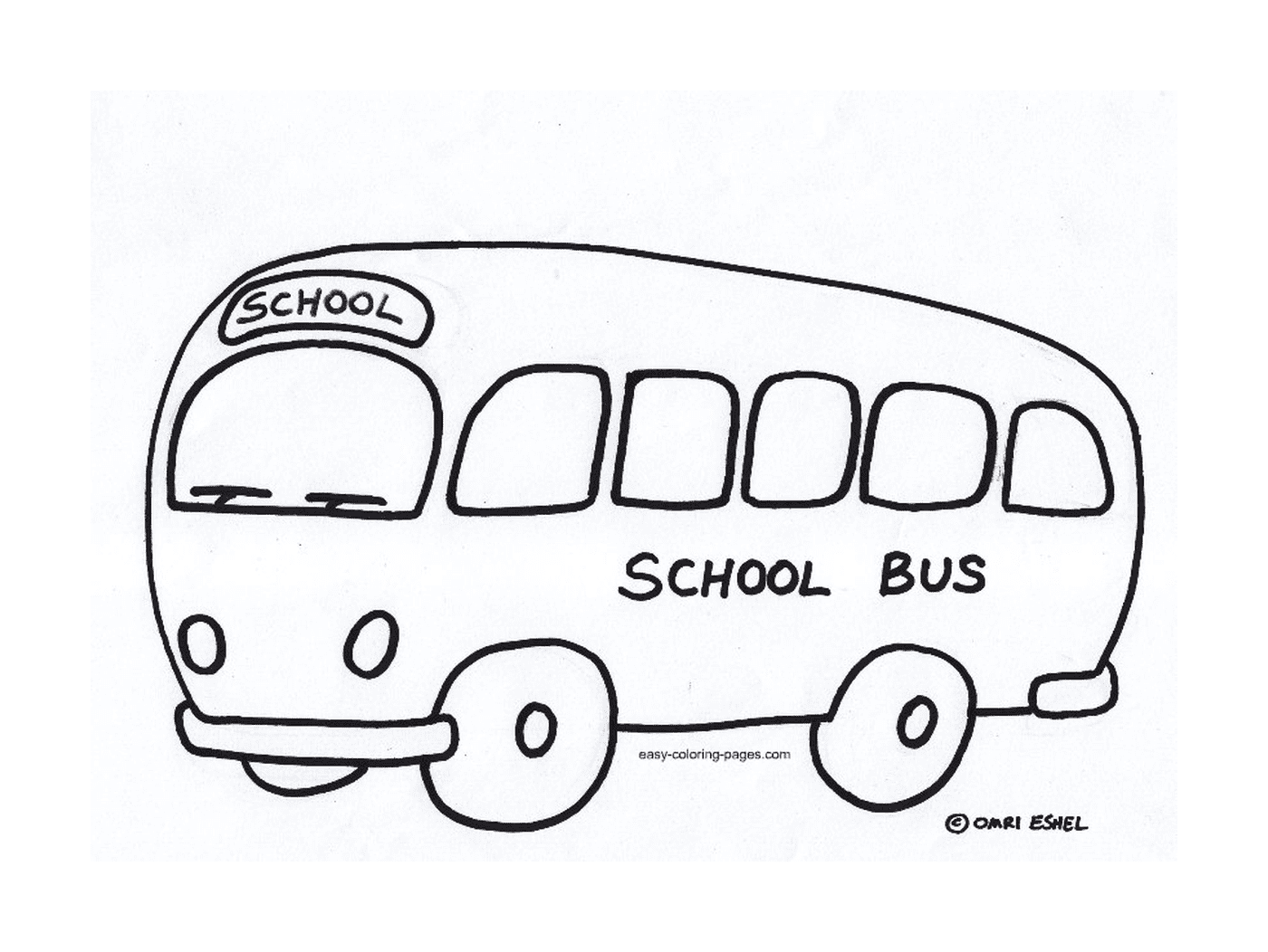  Ein Schulbus bewegt sich 