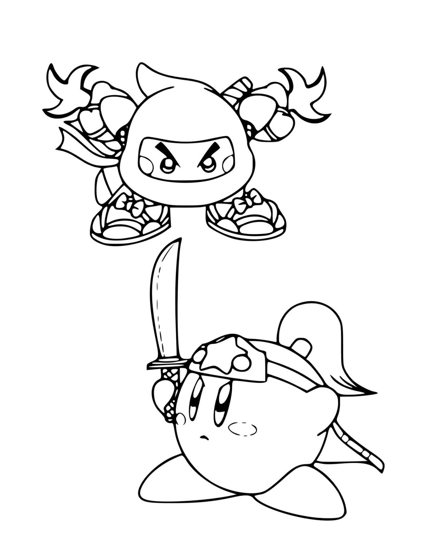  Super Kirby choque con espada 