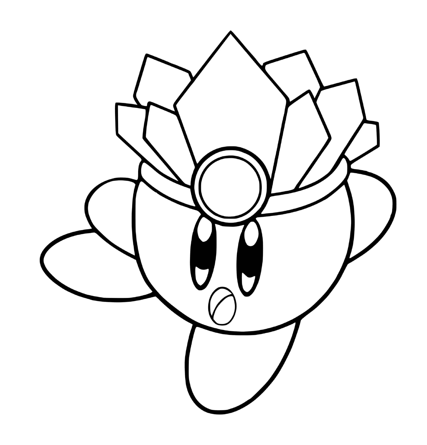  Kirby mit einer süßen Krone 
