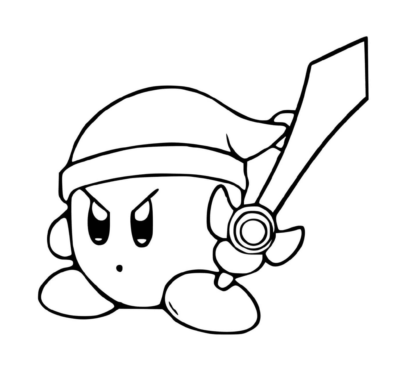  Kirby in Zelda mode with sword 