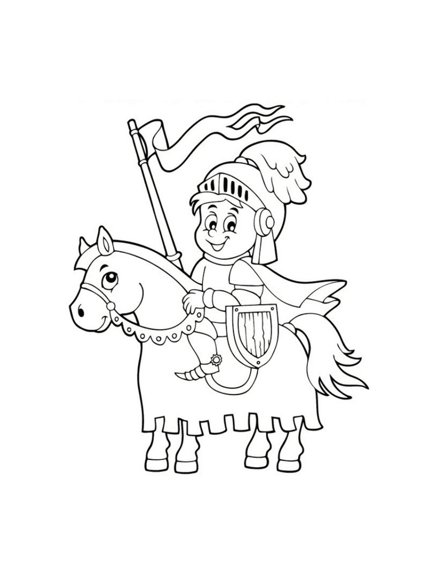  A knight on horseback 