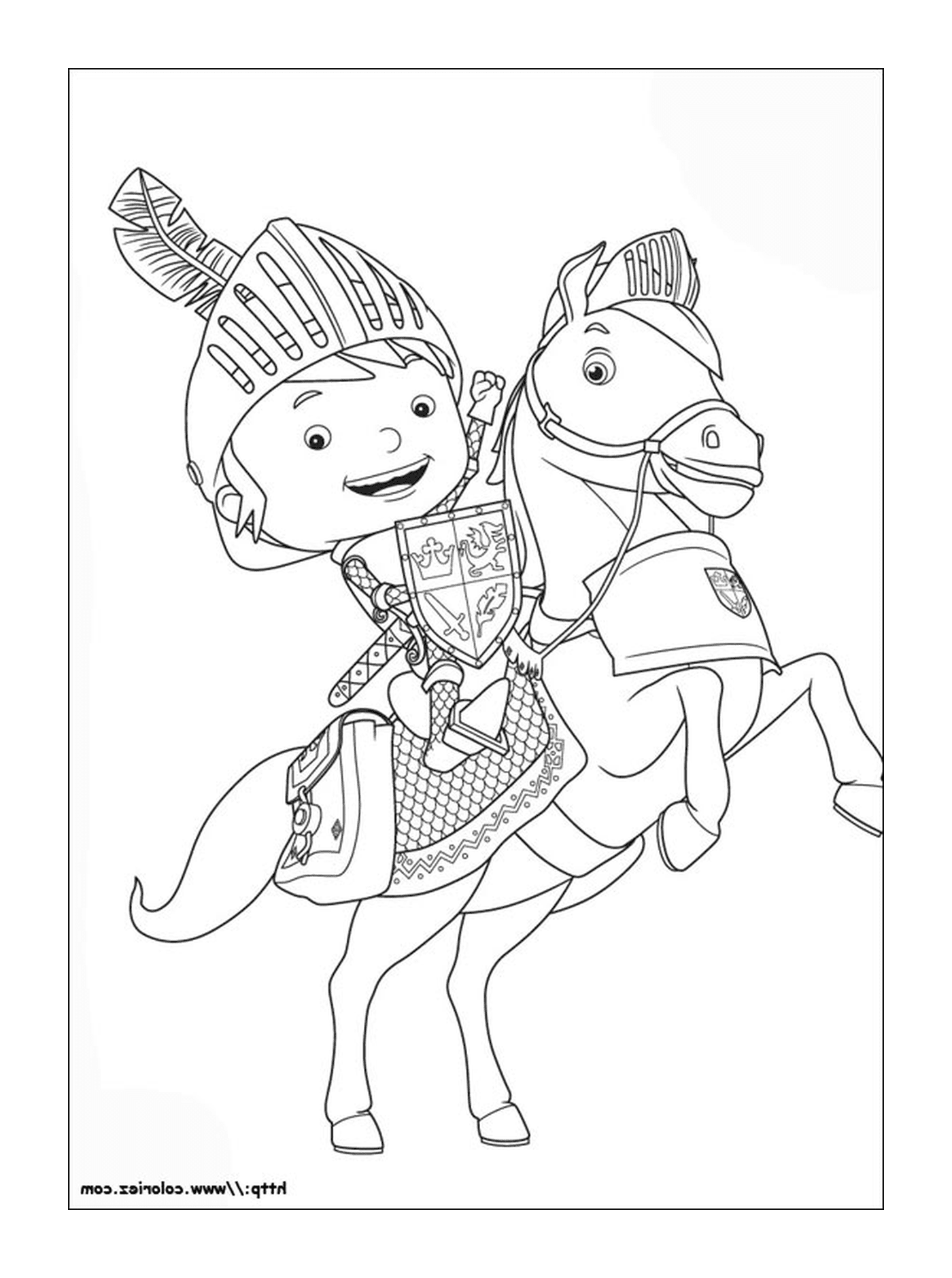  A boy on horseback 