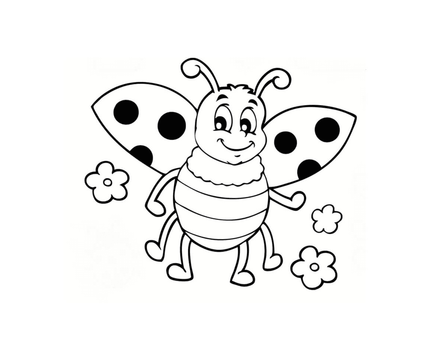  Pretty easy representation of a ladybug for children 
