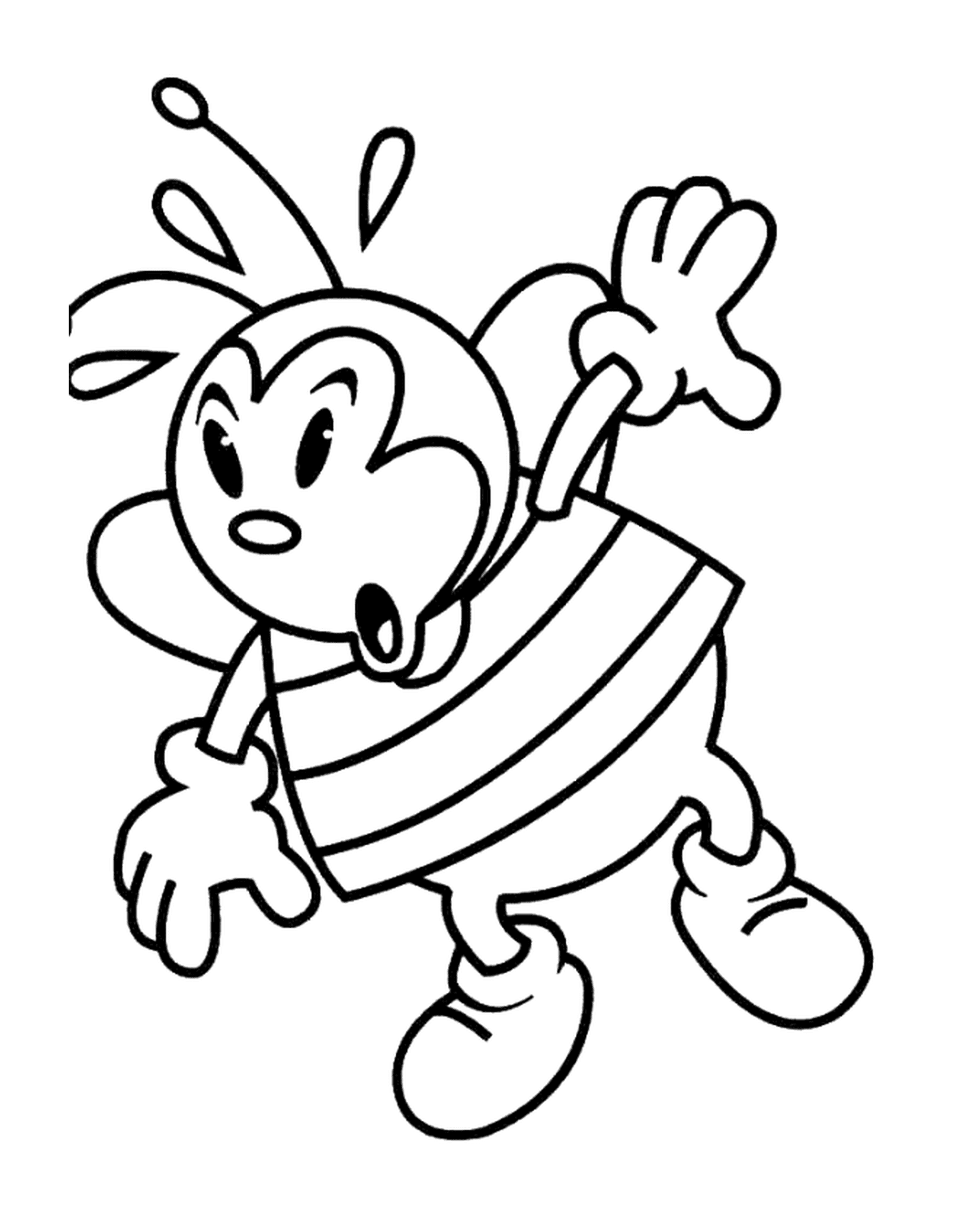  Dibujo de una abeja en lugar de una mariquita 