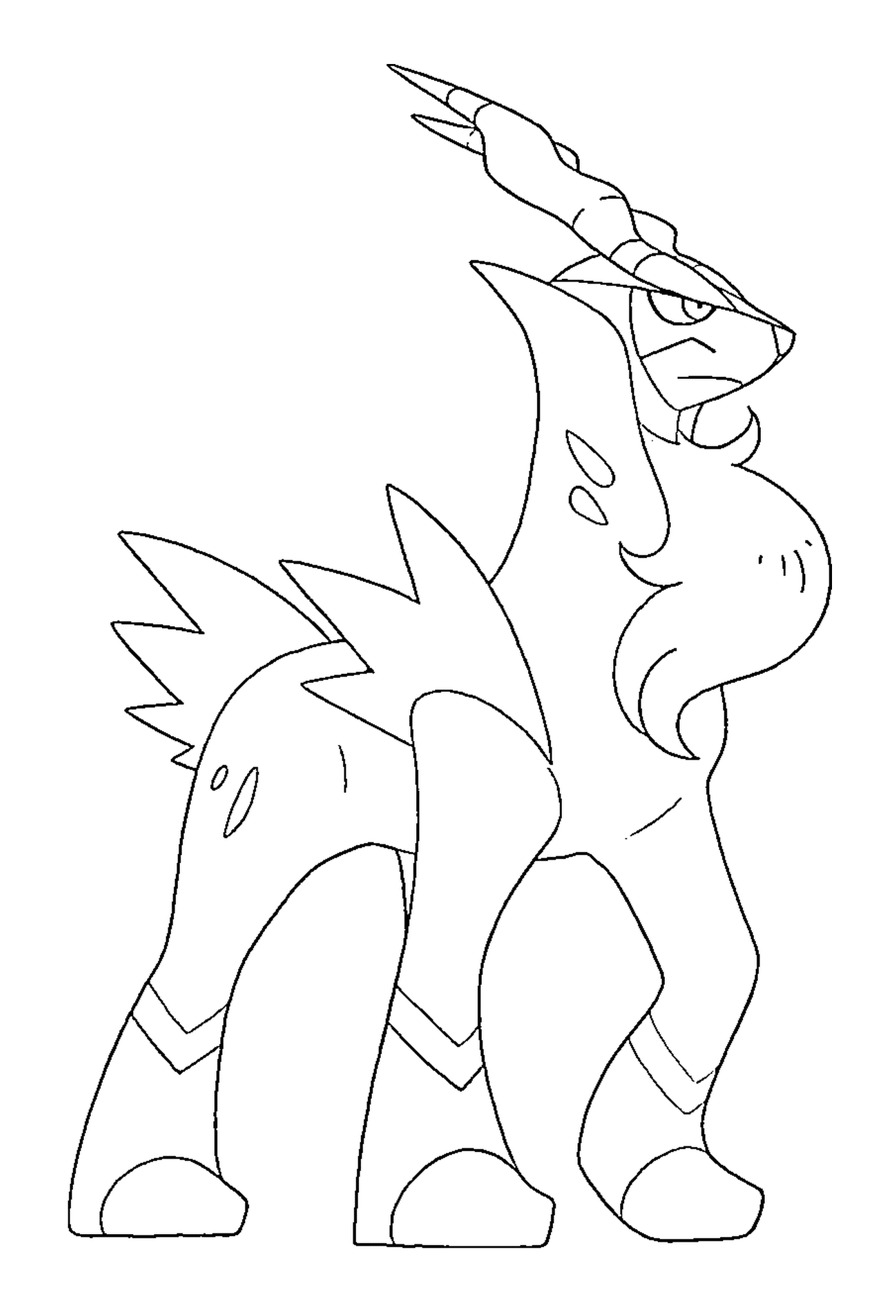  Cobaltium Pokémon disegnato nero 