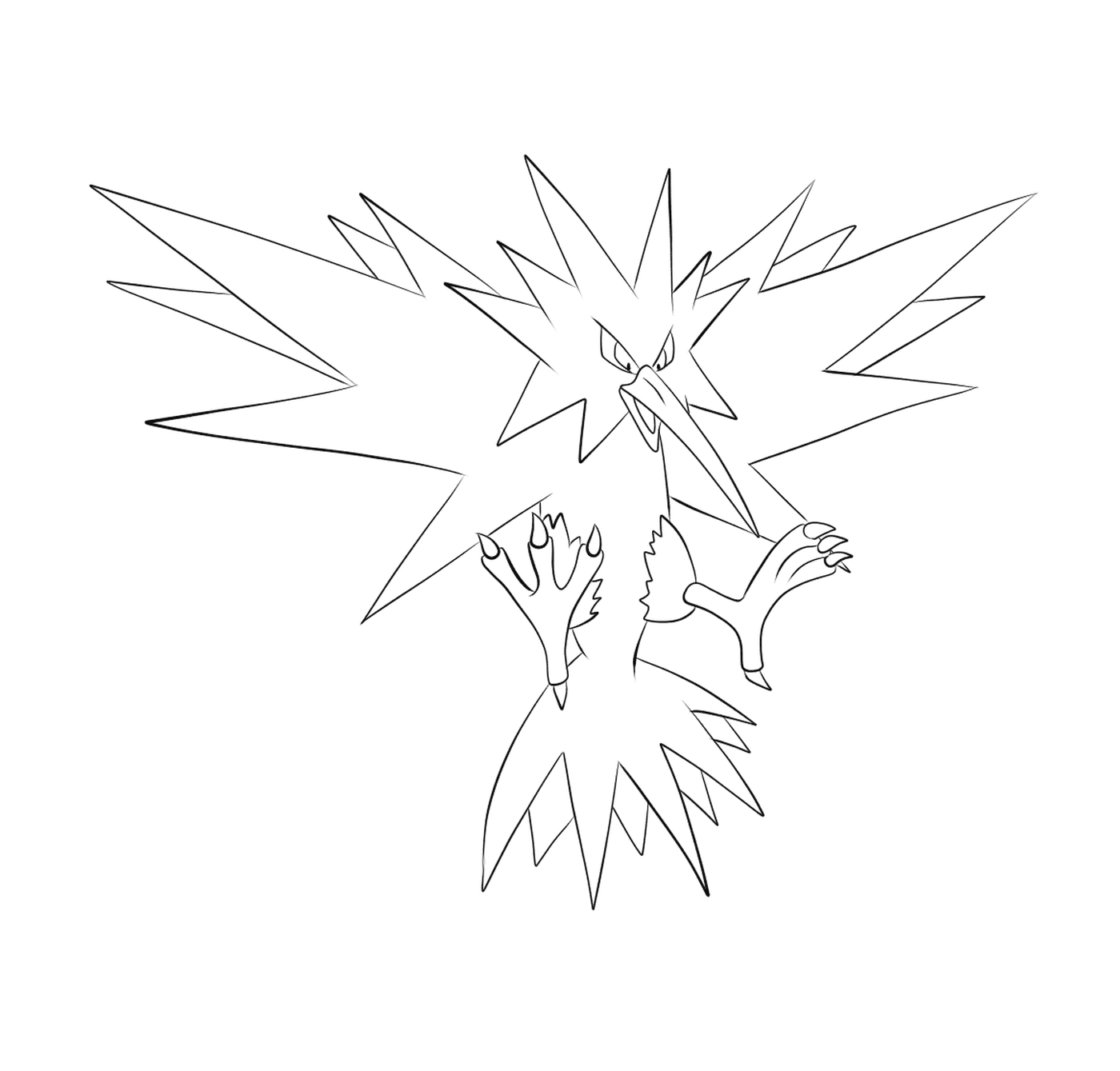  Electhor Pokémon Kraftvolle Zeichnung 