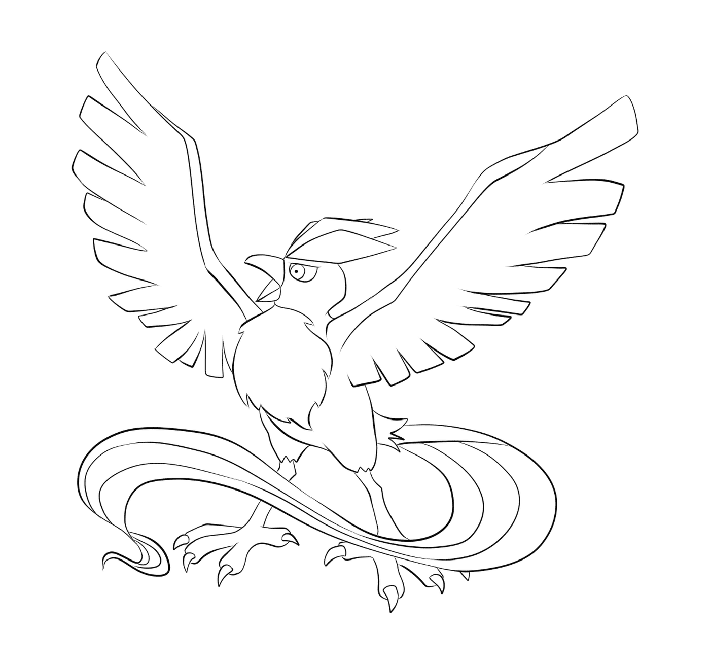  Птица-артикодин с растянутыми крыльями 