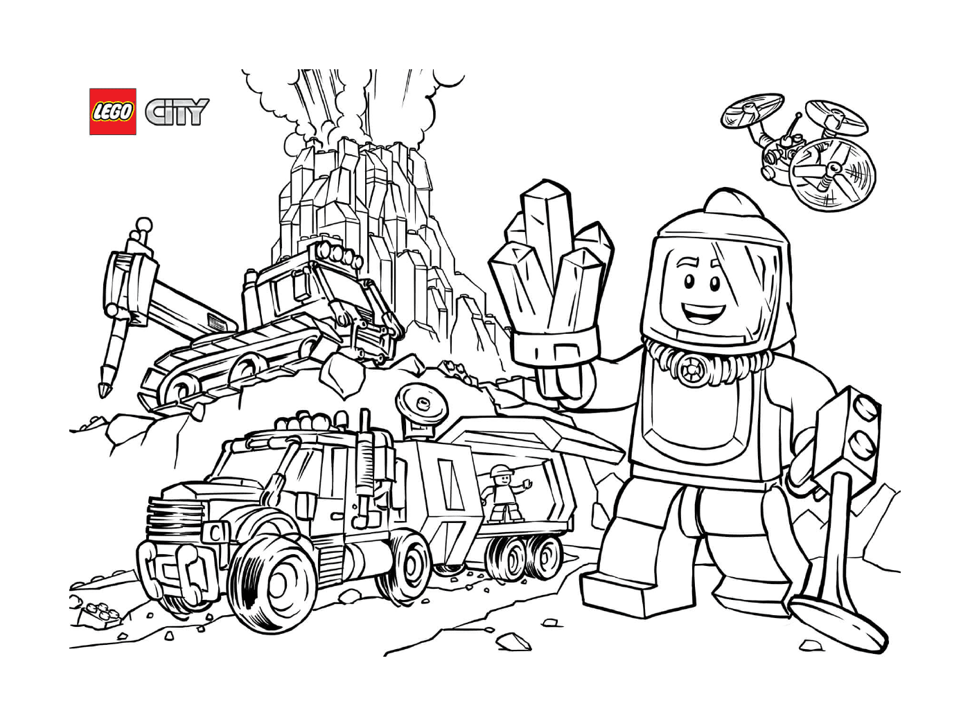 Esploratori del vulcano Lego City 