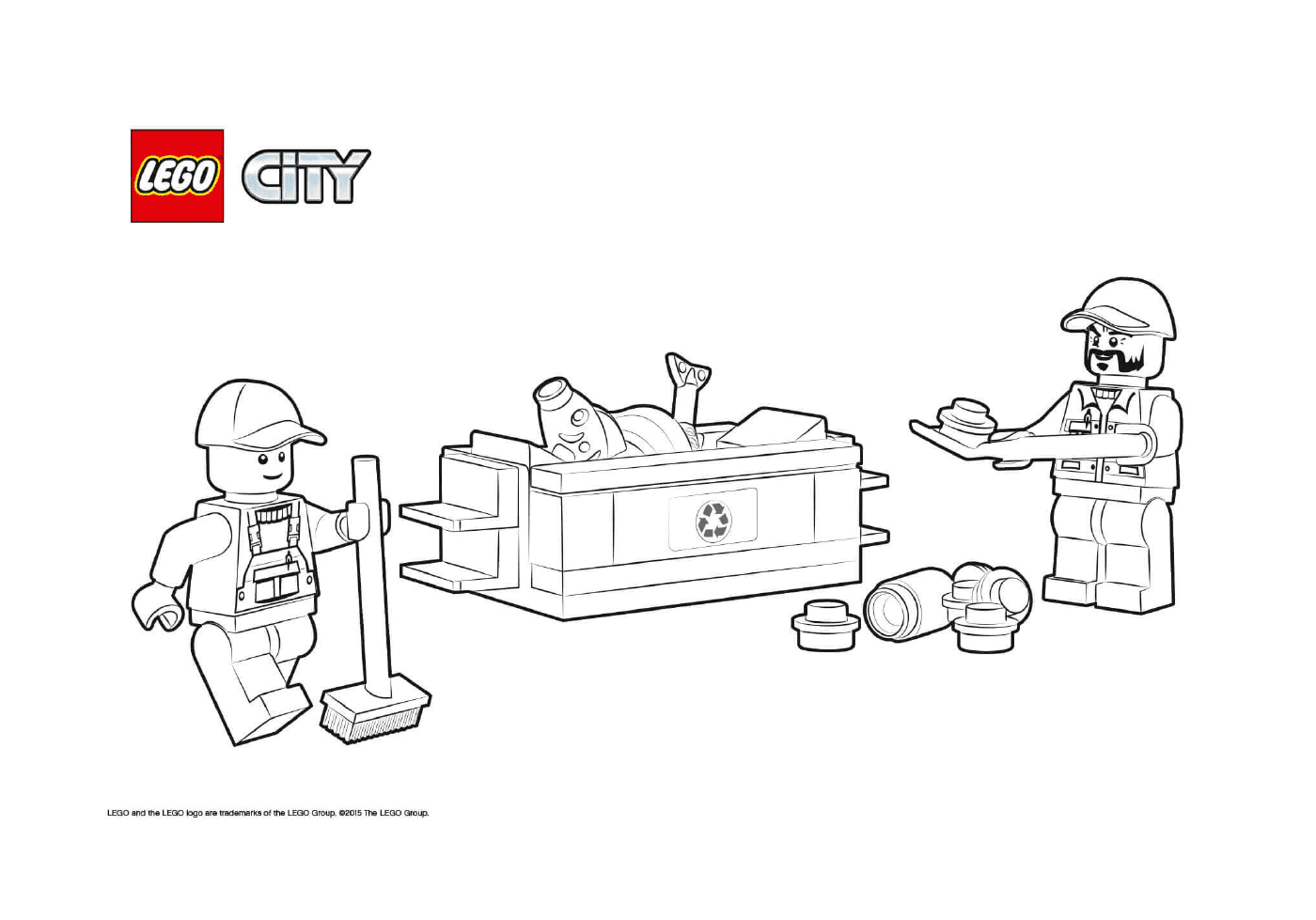  Lego Stadt Müllwagen 
