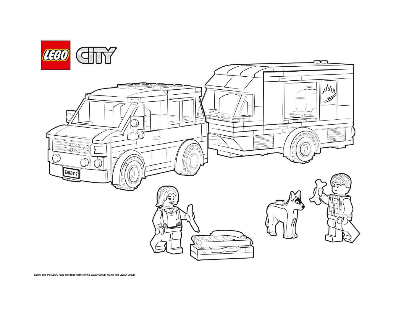  Van y caravana de Lego City 