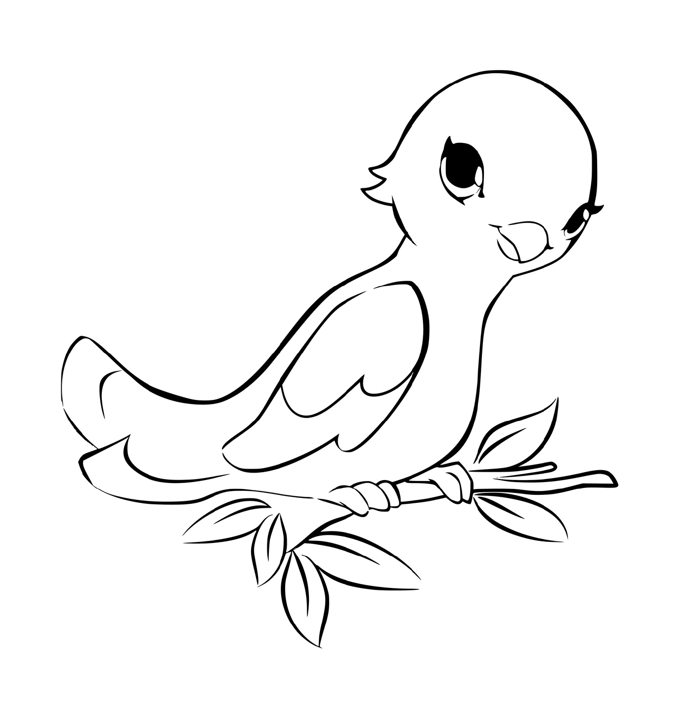  Pájaro posado en una rama 