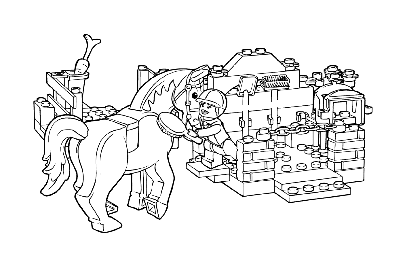  Überdachung eines LEGO Pferdes 