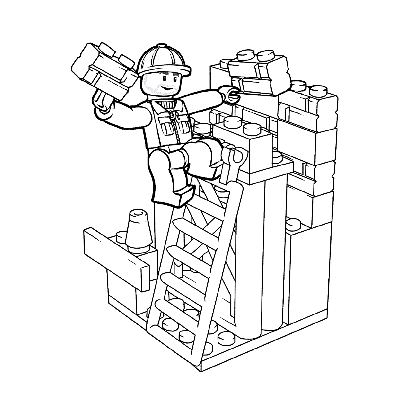  Worker of the LEGO building 