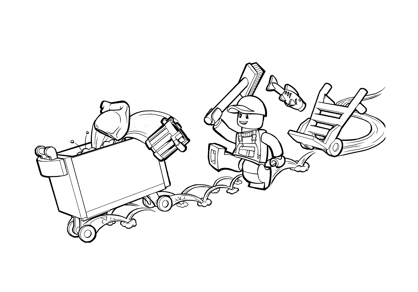  LEGO Junior Abfall-Rocker und Lokomotive 