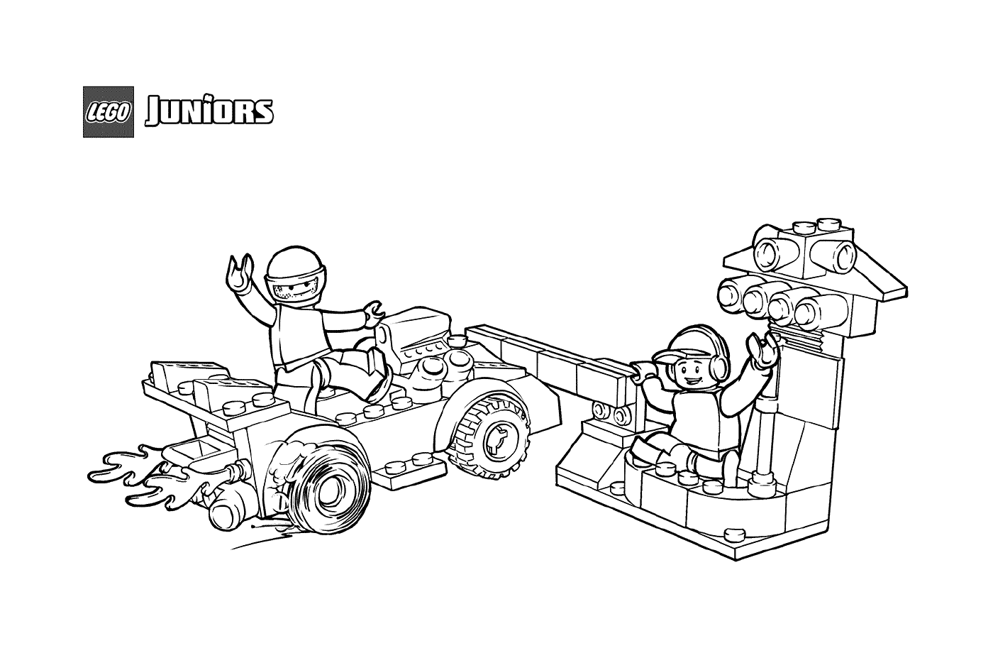  Parada en el stand de LEGO para coches de carreras 