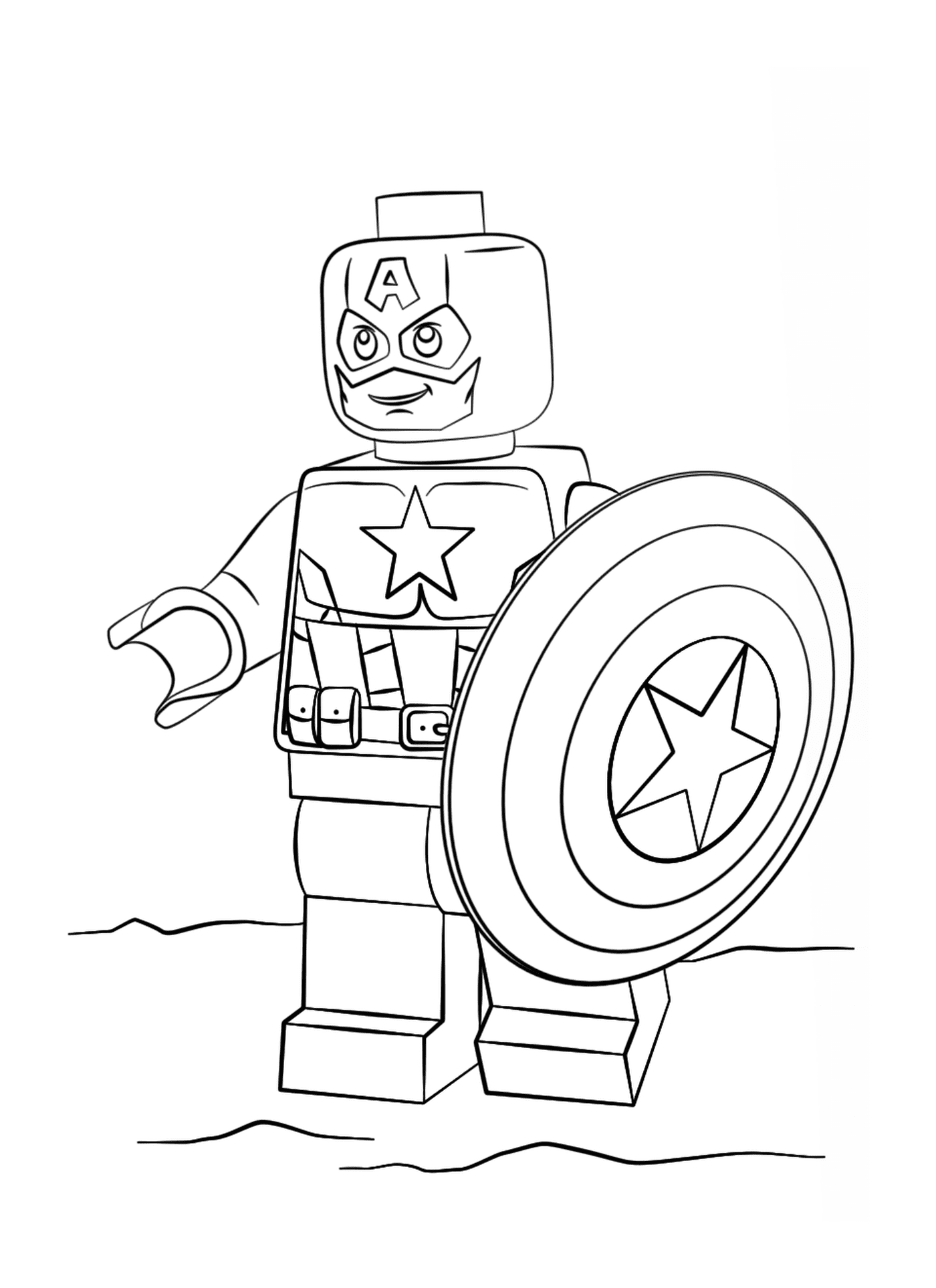  Капитан Америка, героический Лего 
