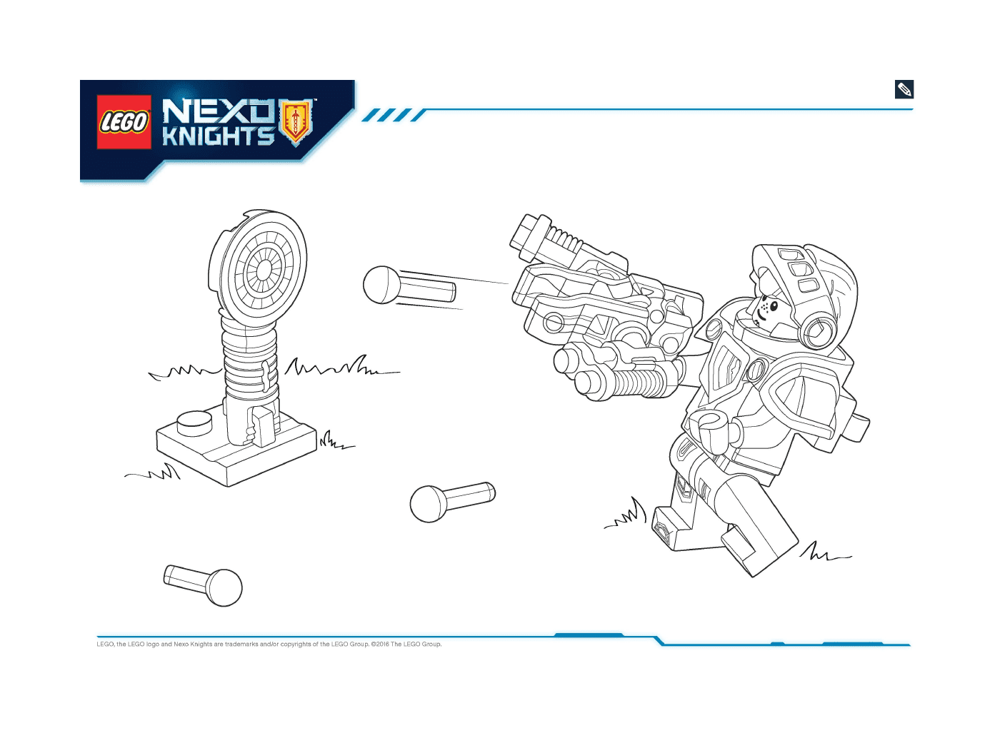  Lego Nexo Knights in action 
