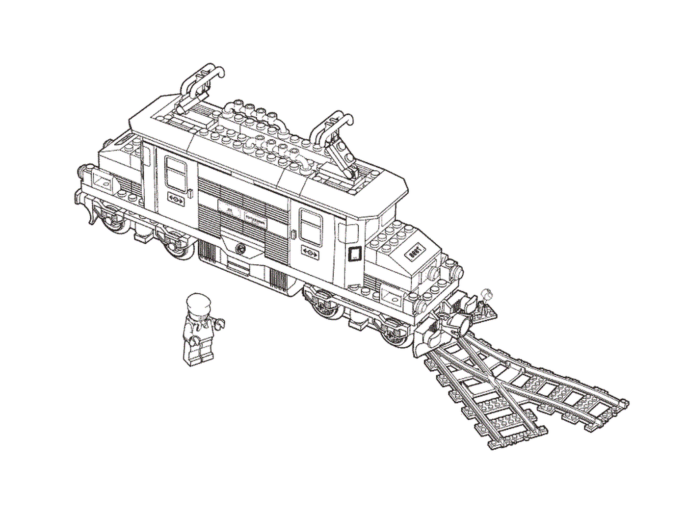  Drawing of a Lego toy train 