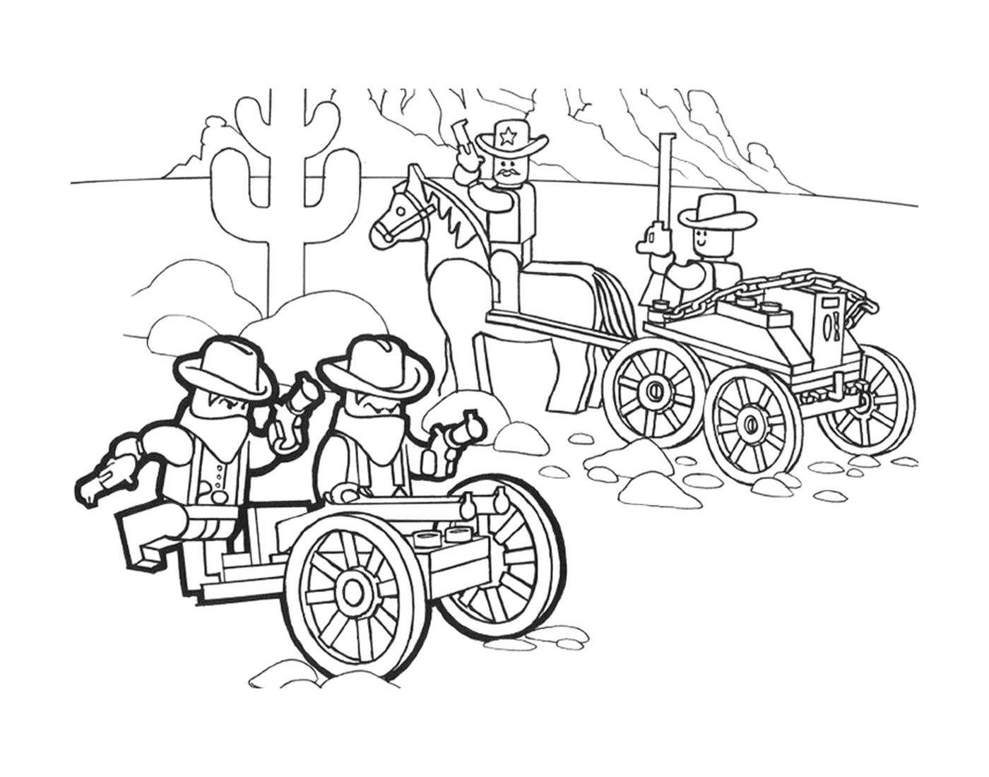  Cowboy and Lego wagon 