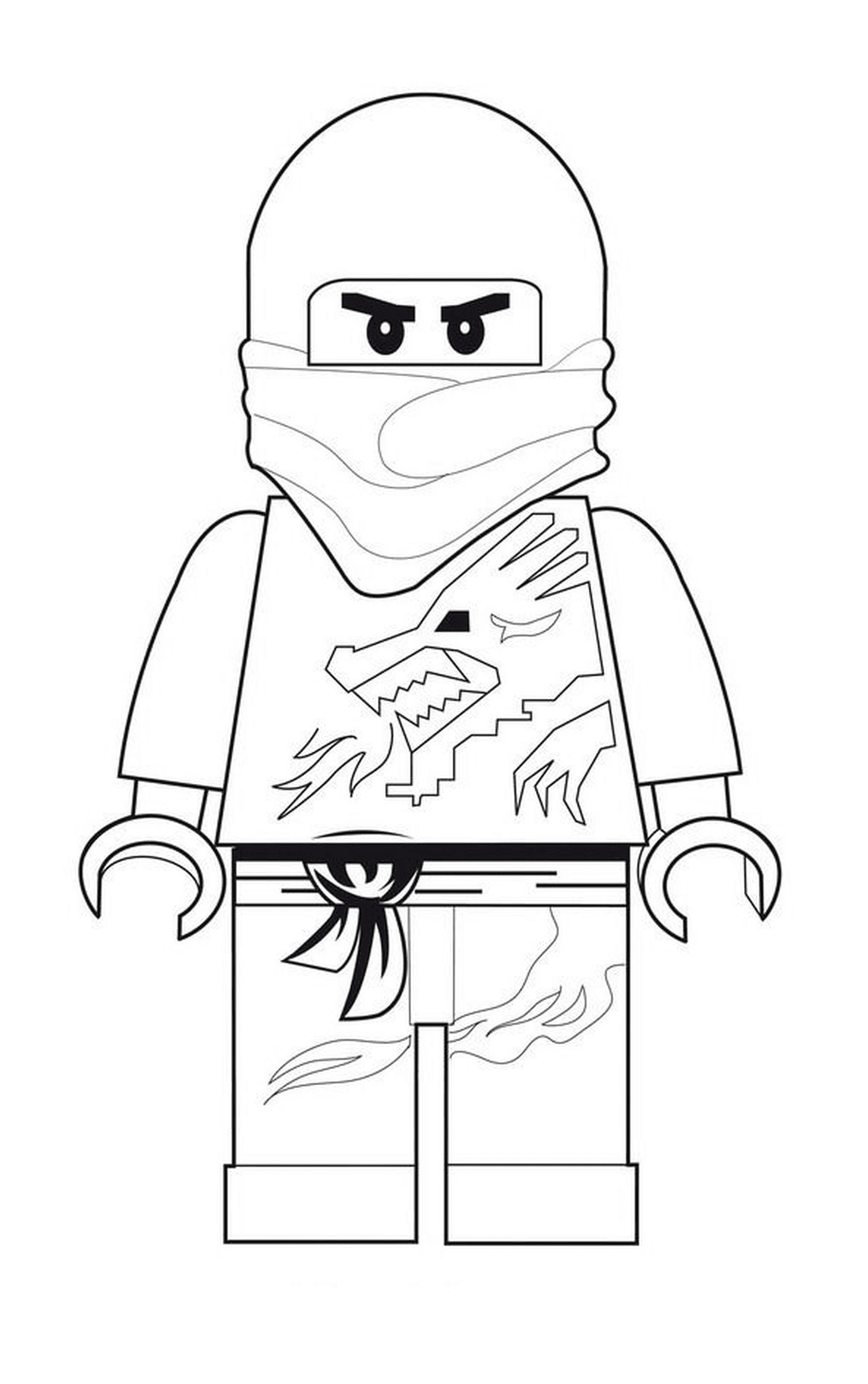  Lego Ninjago con una camiseta de dragón 