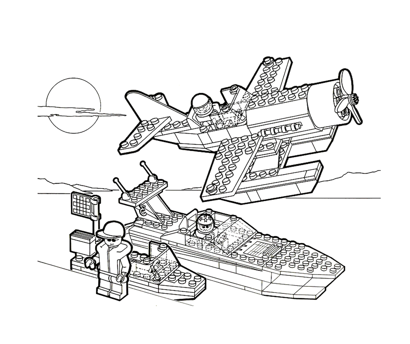  Lego Flugzeuge und Boot 