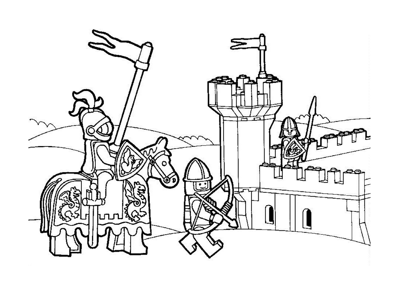  Замок и рыцарь Лего 