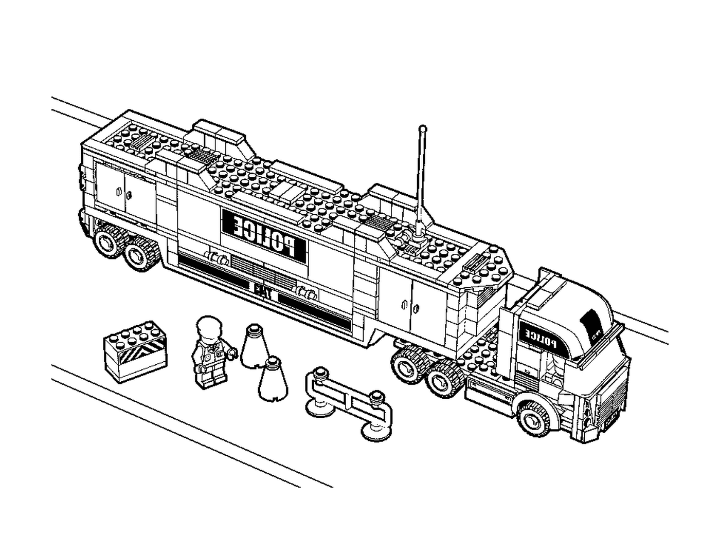  Lego camion della polizia in questa immagine 