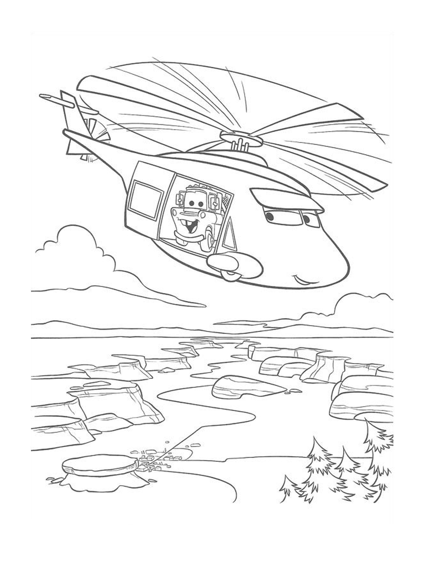 Torre dell'elicottero con Flash McQueen 